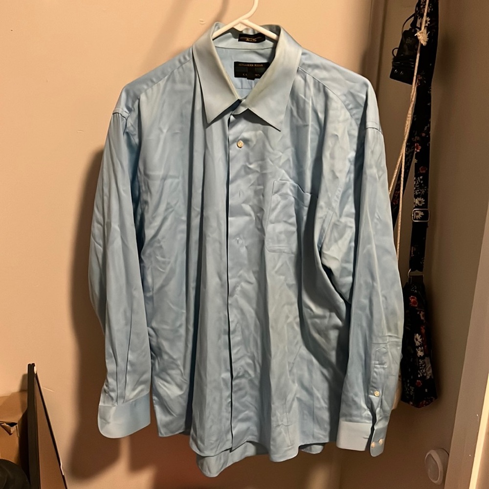 Light blue button up